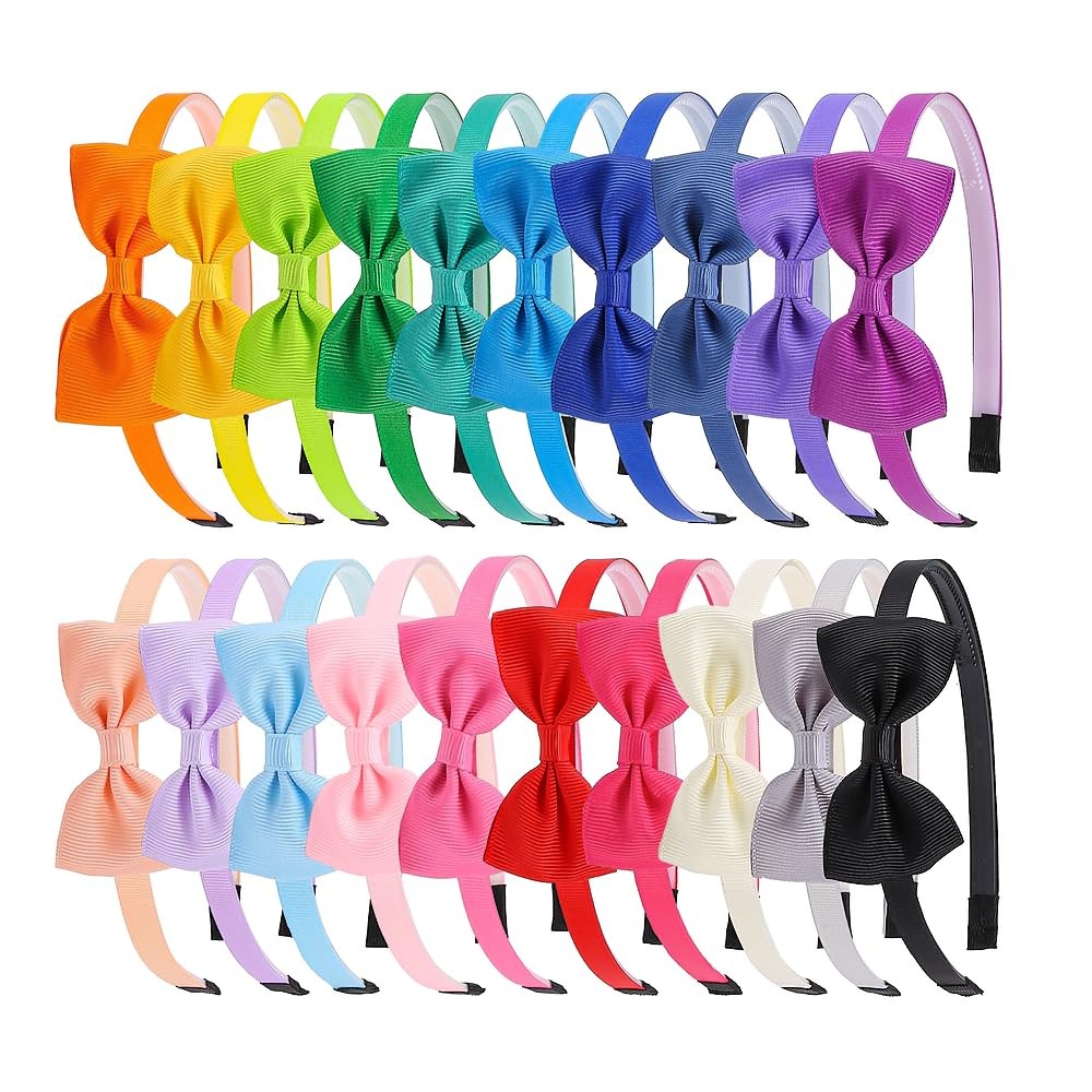 20pcs Cute Bow Headbands for Toddler Girls Stylish & Comfy 2-4 Years Adorable…