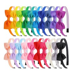 20pcs Cute Bow Headbands for Toddler Girls Stylish & Comfy 2-4 Years Adorable…