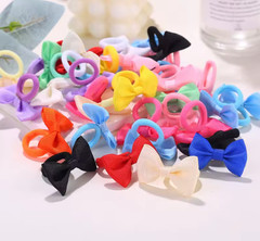 30 pcs Cute Bow Hair Ties Girls Elastic Non-Slip Soft Hair Accessories