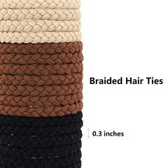 20 Pcs Braided Hair Ties for Men Long Hair Elastic Bun Hair Ties