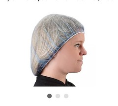 Pack of 100 Disposable 21″ Honeycomb Hair Nets Nylon Breathable Caps Head Cover