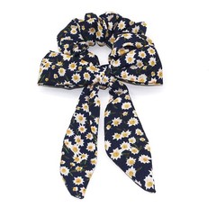 5 PCS Tropical Travel Scrunchy Hair Rope Ties Ribbon Bow Elastics Bands