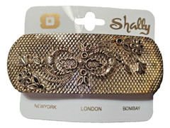 Shally Designs Silver tone Metal Hair Barrette Style B Made in India
