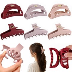 6 PCS Silicone Claw Clip, Flexible Clip for Thin, Thick and Curly…