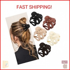 Atoden Hair Clips, 5Pcs Octopus Matte Hair Claws for Women, Large 3.15″ Hair Cli