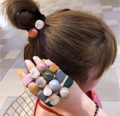 5-Piece Women’s Elastic Hair Tie Set – Cute Fashion Ponytail Holders & Bracelet