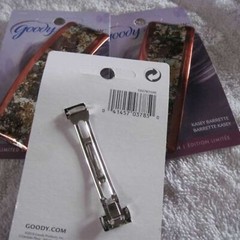 Goody Fashionow Kasey Plastic Metal Hair Barrette Copper Brunette Silver Blonde