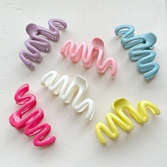 Casual Commuting Hair Clip Headwear Plastic Retro Simple Solid Color Trendy