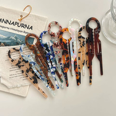 1Pc Fashion Bow U-Shaped Hair Fork – Acetate Hairpin Bun Clip for Women Girls