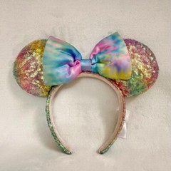US Disney Park Mickey Minnie Mouse Ears Headband Sequined Disneyland Sequined