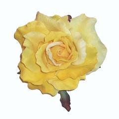 Cathy Rose Hair Clip/Pin Brooch, Large, 4 inch Artificial Flower, 2 Colors