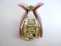 Hot pink turquoise blue purple marbled hair claw clip