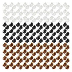 100 Pack 1cm Mini Hair Claw Clips – tiny hair clips – Black, Brown, White
