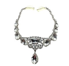 Crystal Rhinestone hair accessory Teardrop Pendant Comb Clasps wedding Formal