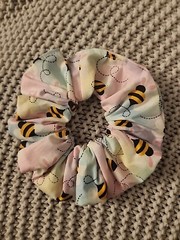 Handmade Hair Scrunchie Easter Bunny Bee 🐝 theme
