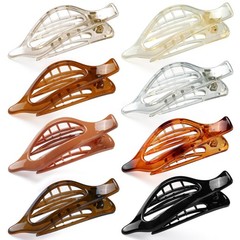 Gift4U Flat Hair Clips 8 Count (Pack of 1), Black, Light Grey, Brown, Khaki