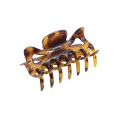 French Medium 3″ Celluloid No Slip Grip Covered Spring Jaw Hair Claw Durable …