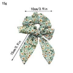 5 PCS Tropical Travel Scrunchy Hair Rope Ties Ribbon Bow Elastics Bands