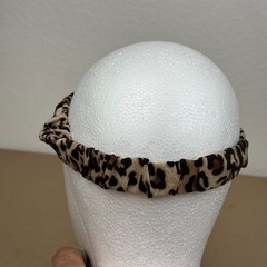 Leopard Animal Print Twist Front Wide Turban Headband Stretch Hair Accessory