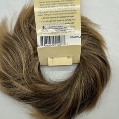 Raquel Welch Sparkle Put On Piece Hair Wrap Elastic Band Blond Highlights