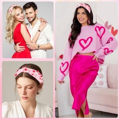 Knotted Heart Headbands for , 2Pcs Top Knot Headbands for Heart Love Holiday …