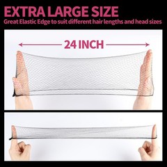 Fandamei Hair Net, 120 PCS Invisible Black Nets for Food X-Large,
