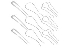 Chanaco U-Shaped French Hair Pins for Women – Gold & Silver, Non-Slip Metal Hair