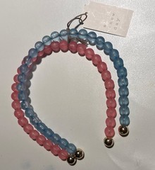 A New Day Women’s 2 Count Bead Style Super Flex Headband Set Pink & Blue NEW