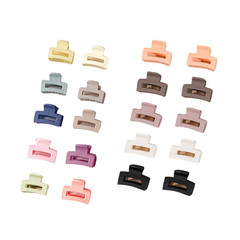 20 Pcs Matte Rectangle Claw Clips Small Mini Bangs Hair Clips Hollow Hair