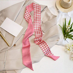 4pcs/set Women’s Headscarf Simple HeadWear Silk Hair Ties Graceful Fashion Scarf