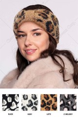 ScarvesMe C.C Women Warm Leopard Jacquard Animal Soft Winter Cable Knit Headband
