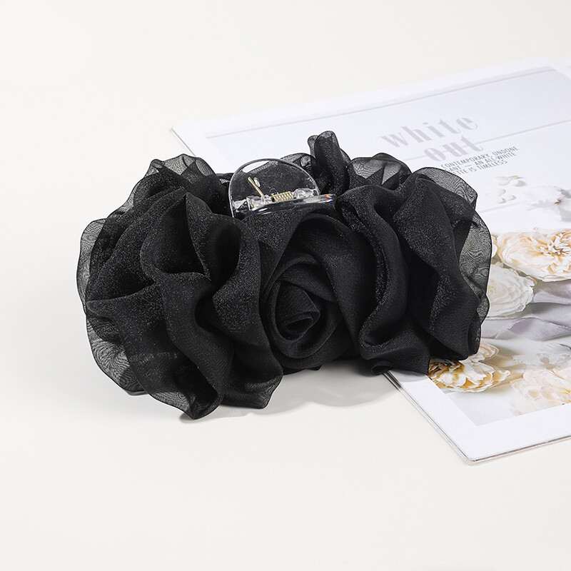 Spacious Chiffon Flower Bow Hair Claw Clip Hairgrip Hair Clamp Jaw Barrettes