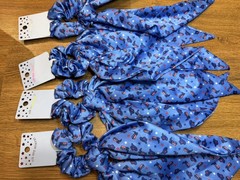 4 PACK-Oh My Stars Twister With Tails Hair Scrunchie, Cowboy Hat & Boots, NWT