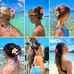 6 Pcs Flower Hair Claw Clips for Women, 1 Count (Pack of 6), Multicolor