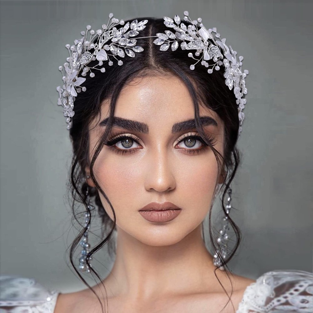 Bridal Wedding Hair Accessories Rhinestone Headband Headpiece for Women