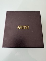 100% Authentic 2016 Alexandre Zouari Crystal Layered Flower Acrylic headband Box