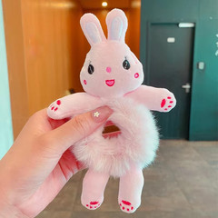 1Pcs Hair Circle Girl Frog Plush Green Hair Circle Bun Cute Funny Hair Band Elas