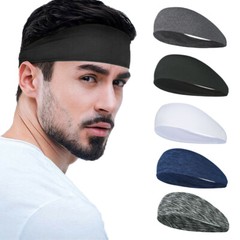 Mens Women Sweat Sweatband Headband Yoga Gym Running Stretch Sports Head Band