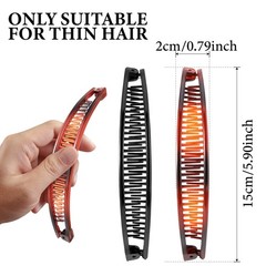 WILLBOND 6 Pcs Banana Clip Hair Clincher Combs Classic Banana Hair Clip Fish …