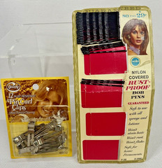 Vintage Goody Hair Steel Pin Curl Clips Solo Bobby Pins 1968 1977 big hair