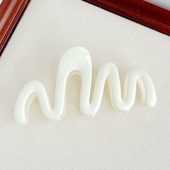 Casual Commuting Hair Clip Headwear Plastic Retro Simple Solid Color Trendy
