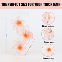 GAFATORY 4PCS Flower Hair Clips Claw 1 Count (Pack of 1), Multi-colored