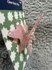 3x Roller Rabbit Claw Hair Clip Womens One Size Pink Star Pearl Beaded