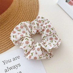 Fresh Style Floral Pleated Hair Bands High Elasticity Fashion Hair Scrunchies Su