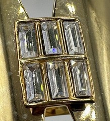 Kenneth Jay Lane Art Deco Prom Notch Hair Clip Barrette Saks Riviera France NWT
