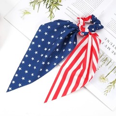 4th of July Hair Ties for Women Girls Independence Day American Flag Hair Scr…
