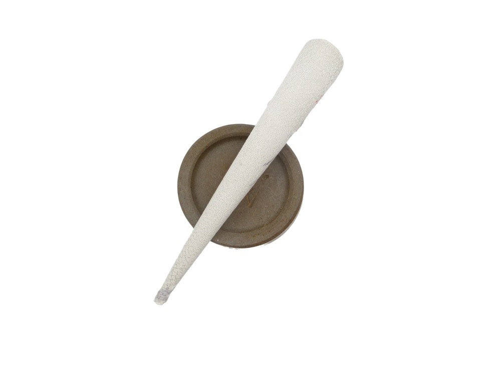 Simple White with Subtle Pattern Minimalist Kimono Long Hair Clip 130mm