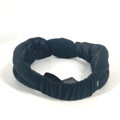 SAINT LAURENT PARIS 682968 headband hair accessories pile hair band cotton Black