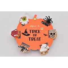 Piper K Trick Or Treat Halloween Small Hair Clips Ghost Bat Spider Vampire Eye