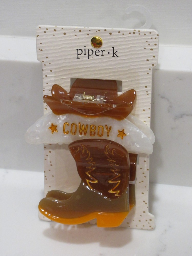 Piper K. Cowboy Hat + Boots Hair Clips